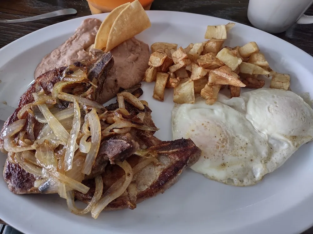 Barbacoa and Two Eggs Beans